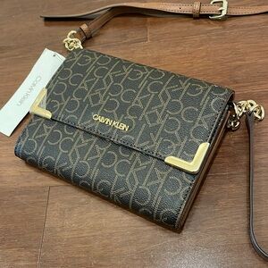 Calvin Klein monogrammed Convertible crossbody / clutch / wallet